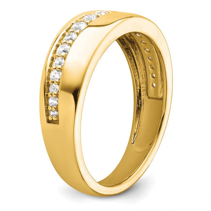 True Origin 14K Gelbgold Herren 3/8 Karat Im Labor Gezüchtet Diamant Vs+ F+ Komplett Ehering Ring