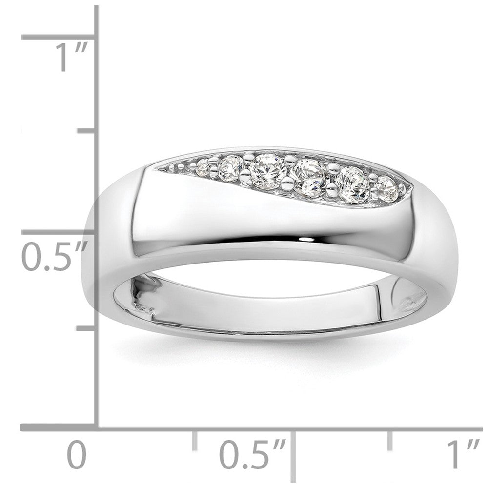 14K Weißgold True Origin Herren 1/4 Karat Im Labor Gezüchtet Diamant Vs D E F Ring