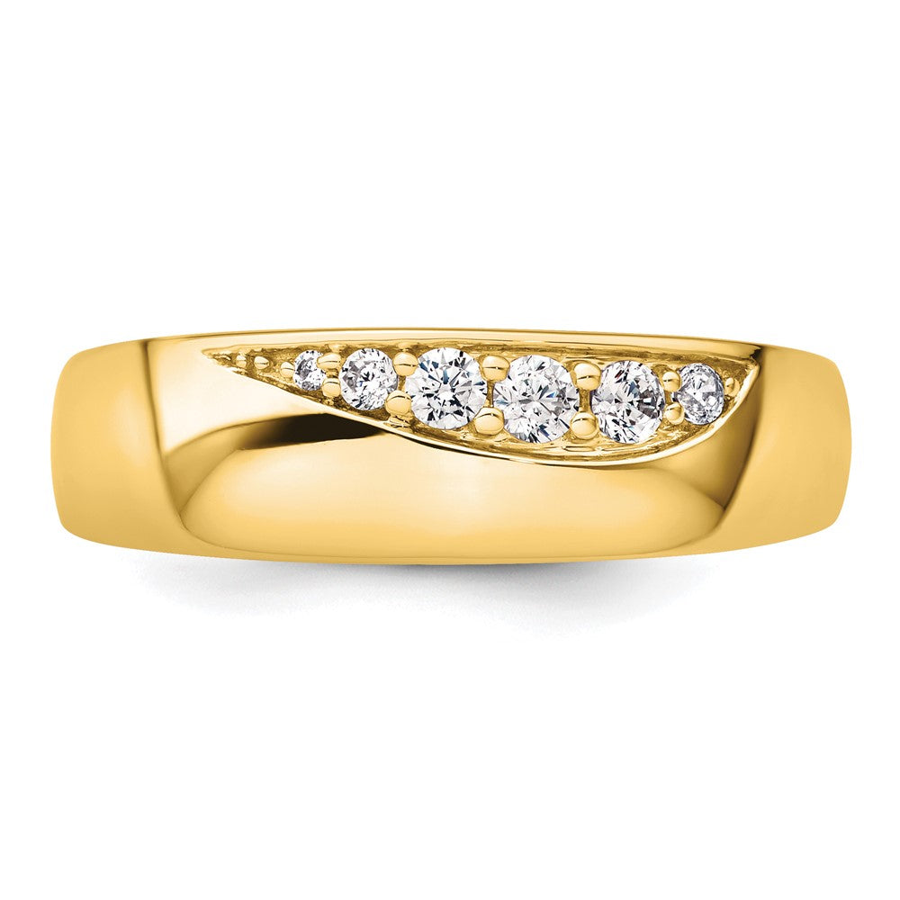 True Origin 14K Gelbgold Herren 1/4 Karat Im Labor Gezüchtet Diamant Vs+ F+ Komplett Ehering Ring