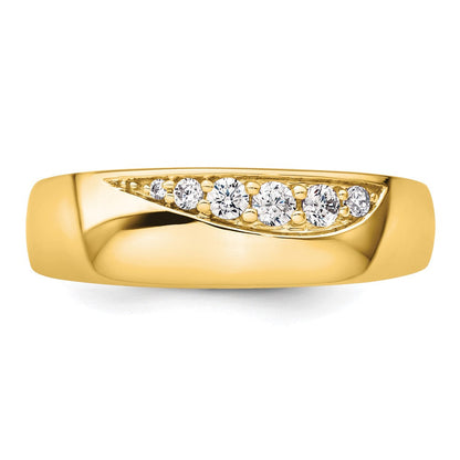 True Origin 14K Gelbgold Herren 1/4 Karat Im Labor Gezüchtet Diamant Vs+ F+ Komplett Ehering Ring
