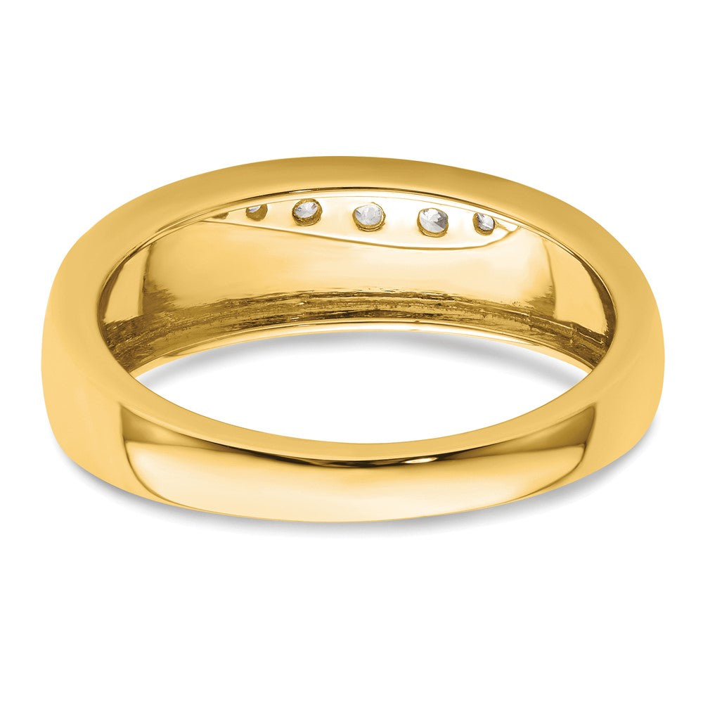 True Origin 14K Gelbgold Herren 1/4 Karat Im Labor Gezüchtet Diamant Vs+ F+ Komplett Ehering Ring