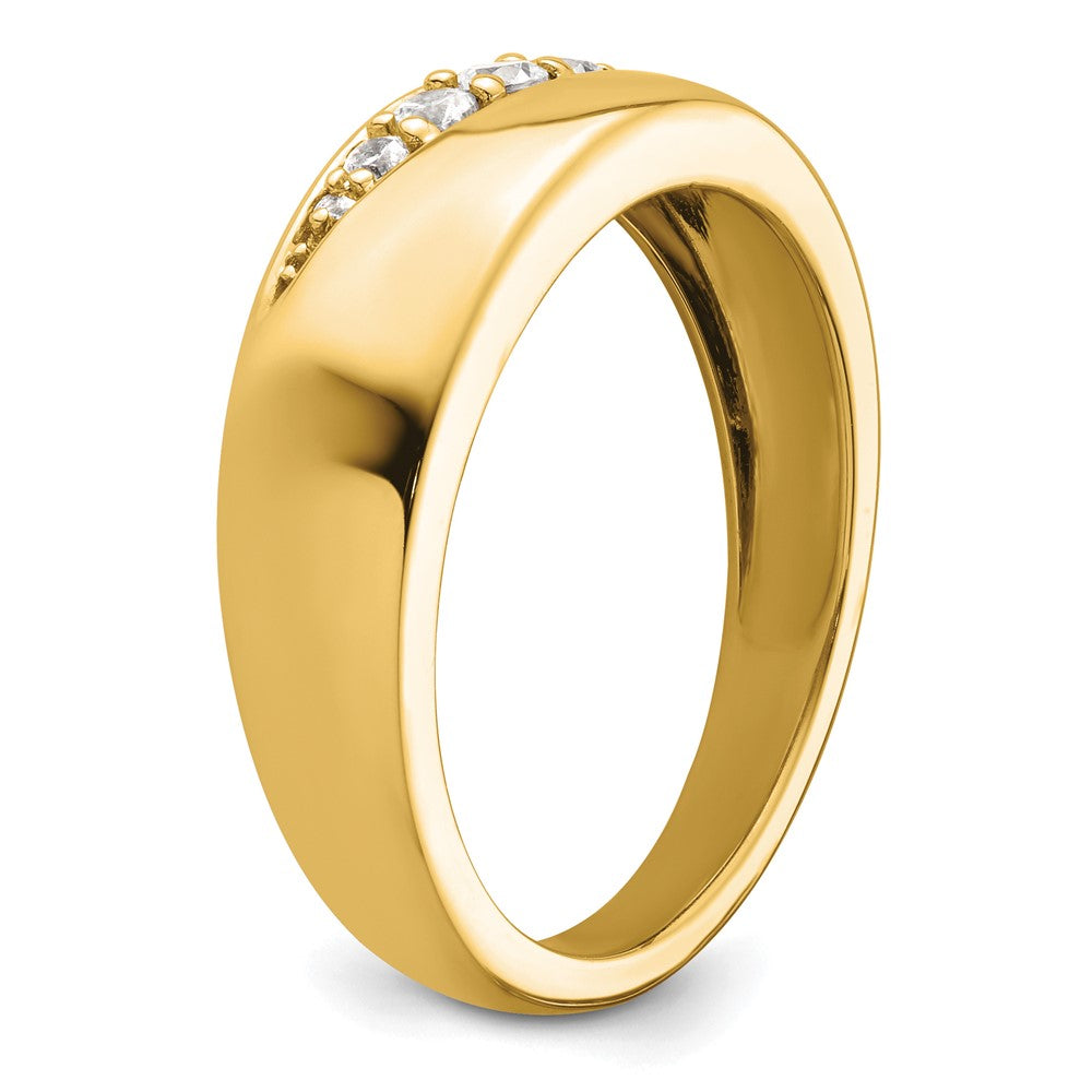 True Origin 14K Gelbgold Herren 1/4 Karat Im Labor Gezüchtet Diamant Vs+ F+ Komplett Ehering Ring