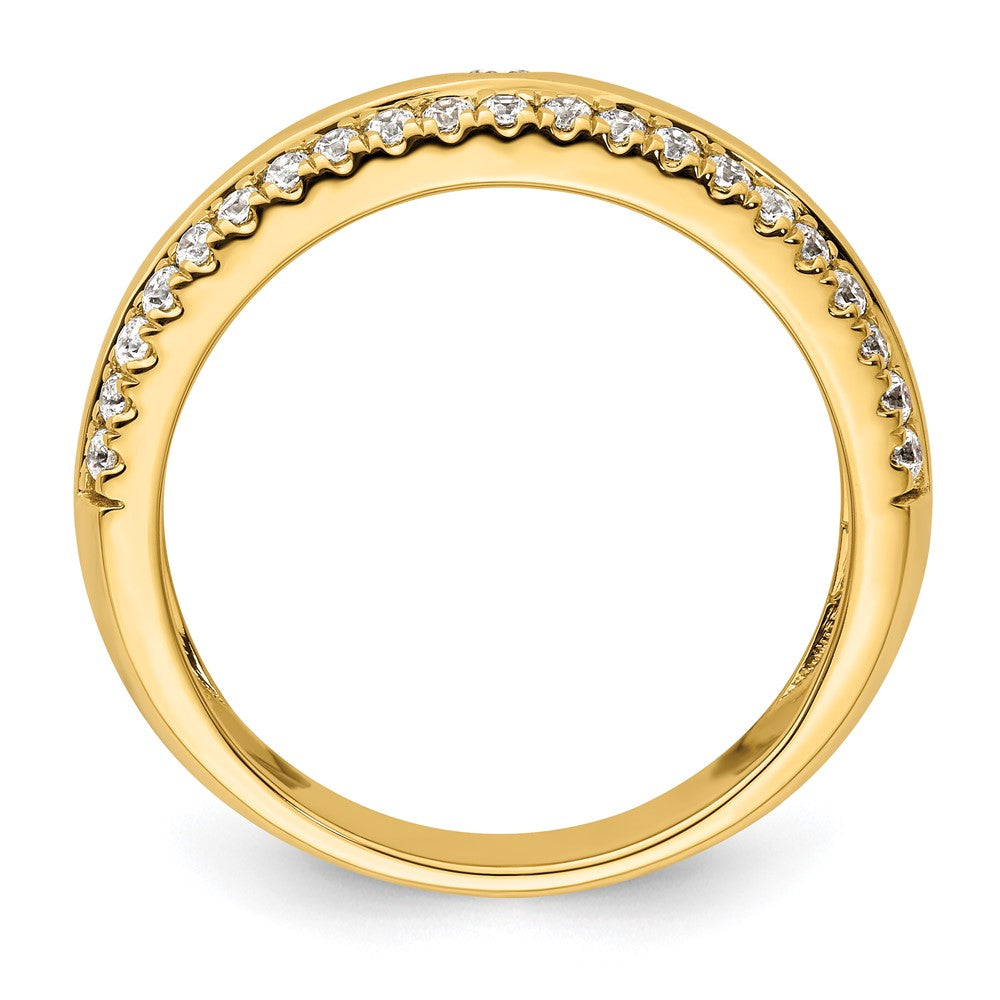 True Origin 14K Gelbgold Herren 1/2 Karat Im Labor Gezüchtet Diamant Vs+ F+ Komplett Ehering Ring