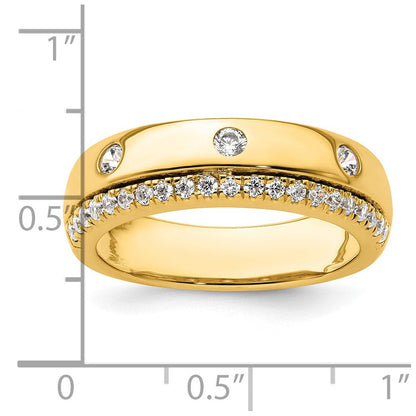 True Origin 14K Gelbgold Herren 1/2 Karat Im Labor Gezüchtet Diamant Vs+ F+ Komplett Ehering Ring