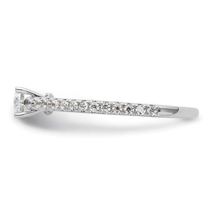 14K Weißgold Verlobungsring mit 0,75 ct. im Labor gezüchteten Diamanten VS/SI+ G+ im East-West-Ovalschliff