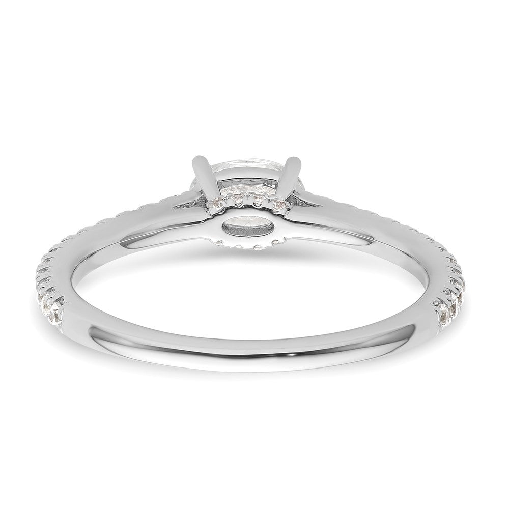 14K Weißgold Verlobungsring mit 0,75 ct. im Labor gezüchteten Diamanten VS/SI+ G+ im East-West-Ovalschliff