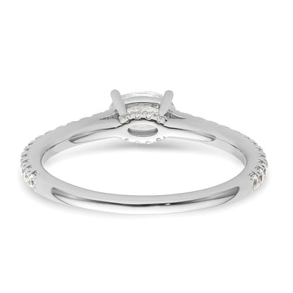 14K Weißgold Verlobungsring mit 0,75 ct. im Labor gezüchteten Diamanten VS/SI+ G+ im East-West-Ovalschliff