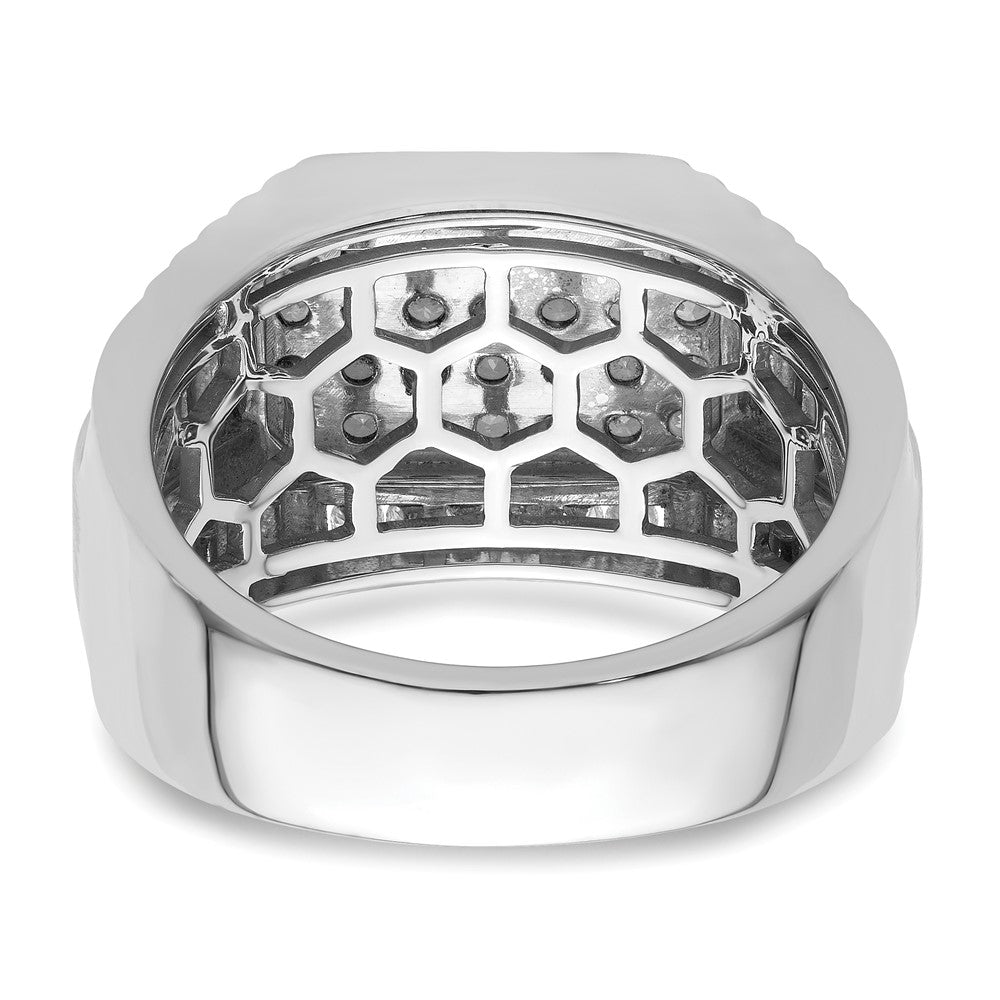 14K Weißgold Herrenring mit 0,875 ct. im Labor gezüchteten Diamanten, VS/SI+ G+