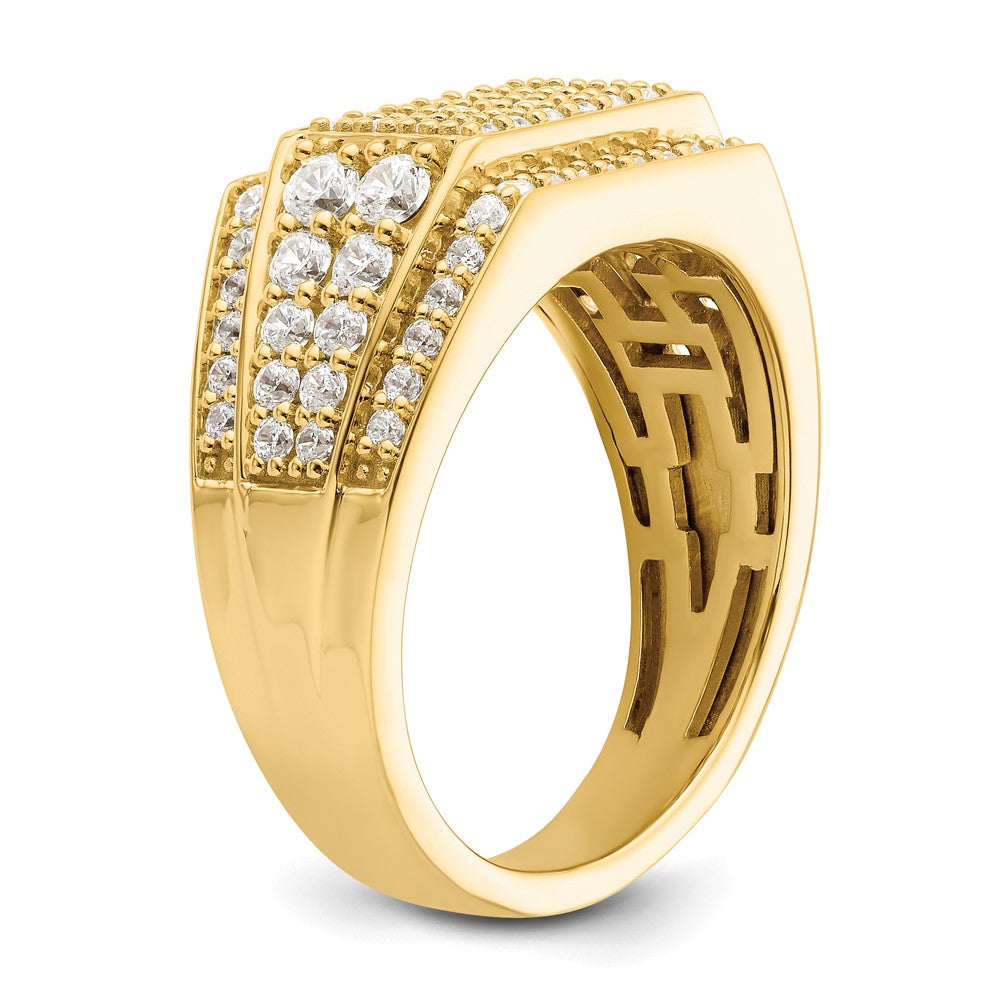 14K Gelbgold Herrenring mit 1 0,38 ct. laborgezüchteten Diamanten VS/SI+ G+