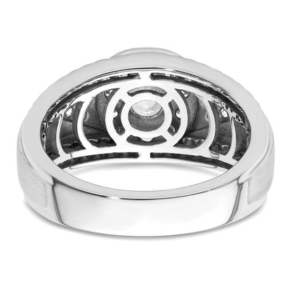 14K Weißgold Herren-Cluster-Ring mit 1 ct. Labor-gezüchtetem Diamant VS/SI+ G+