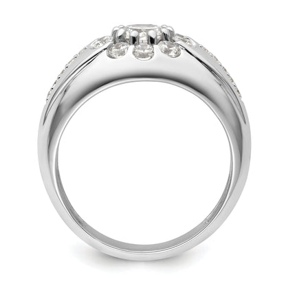 14K Weißgold Herrenring mit 1,5 ct. Labor-gezüchteten Diamanten VS/SI+ G+