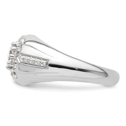 14K Weißgold Herrenring mit 1,5 ct. Labor-gezüchteten Diamanten VS/SI+ G+