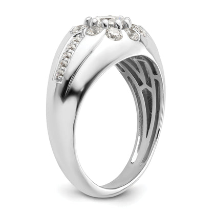 14K Weißgold Herrenring mit 1,5 ct. Labor-gezüchteten Diamanten VS/SI+ G+
