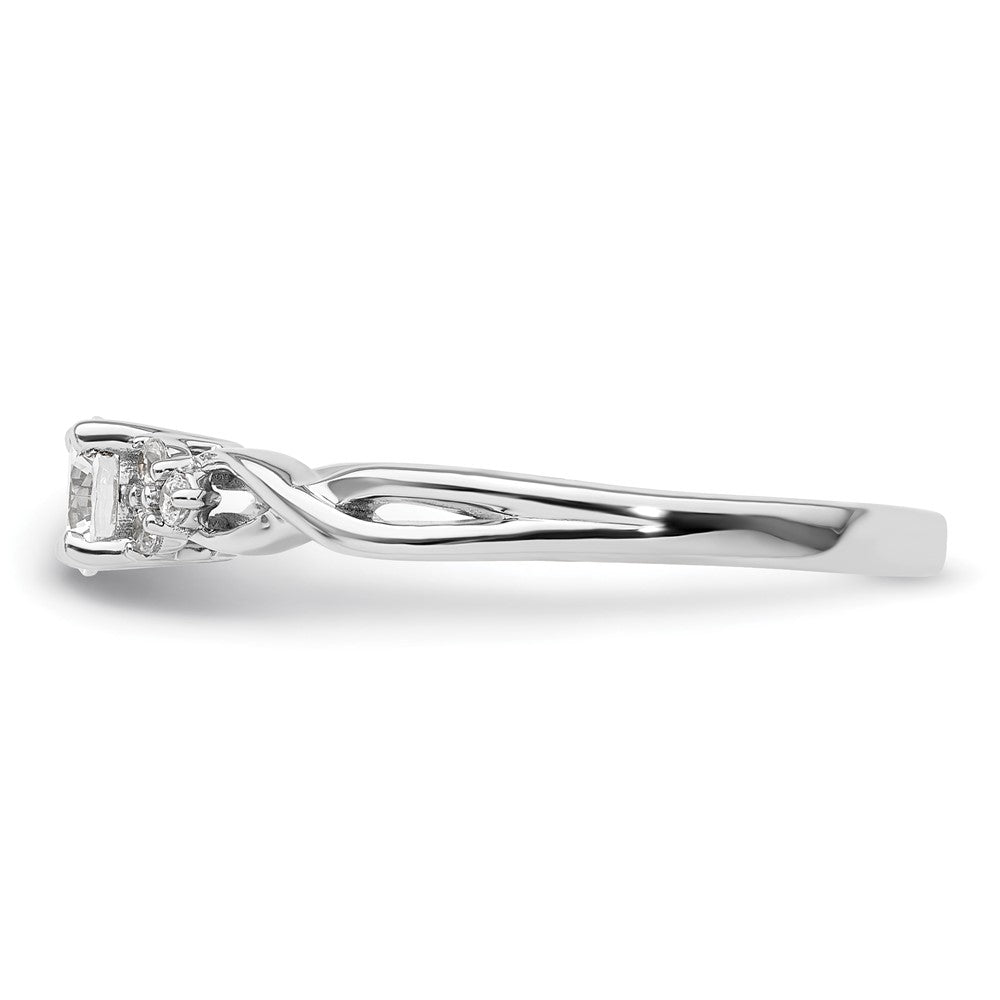 10K Weißgold 14K Verlobungsring mit 0,33 ct. Labor-Diamant, rundem Schliff, VS/SI+ G+, Halo-Fassung