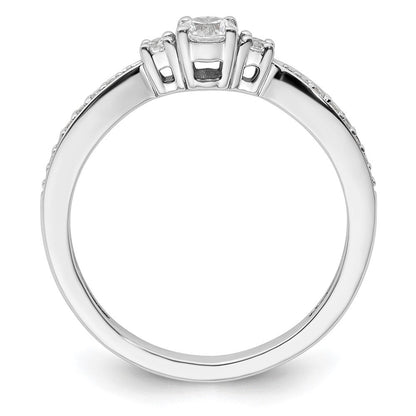 10K Weißgold 0,33 ct. im Labor gezüchteter Diamant VS/SI+ G+ Zierlicher Verlobungsring