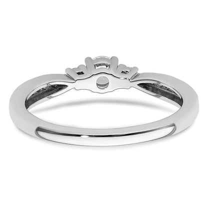 10K Weißgold 0,33 ct. im Labor gezüchteter Diamant VS/SI+ G+ Zierlicher Verlobungsring