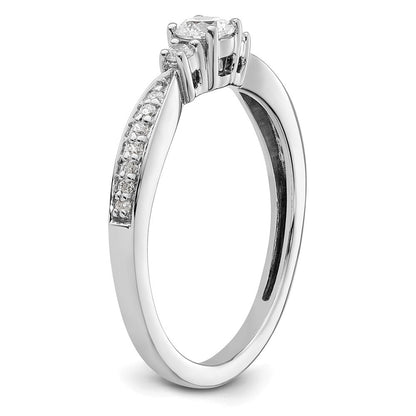 10K Weißgold 0,33 ct. im Labor gezüchteter Diamant VS/SI+ G+ Zierlicher Verlobungsring