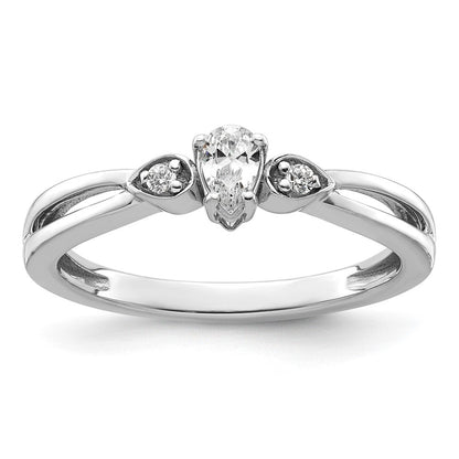 14K Weißgold Ring mit im Labor gezüchteten Diamanten VS/SI+ G+ „Promise“