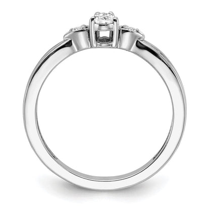 14K Weißgold Ring mit im Labor gezüchteten Diamanten VS/SI+ G+ „Promise“