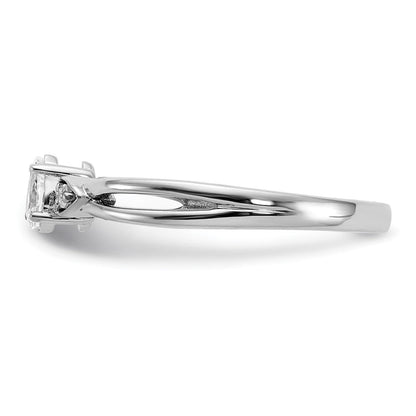 14K Weißgold Ring mit im Labor gezüchteten Diamanten VS/SI+ G+ „Promise“