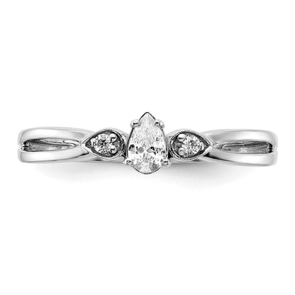 14K Weißgold Ring mit im Labor gezüchteten Diamanten VS/SI+ G+ „Promise“