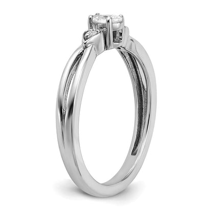 14K Weißgold Ring mit im Labor gezüchteten Diamanten VS/SI+ G+ „Promise“
