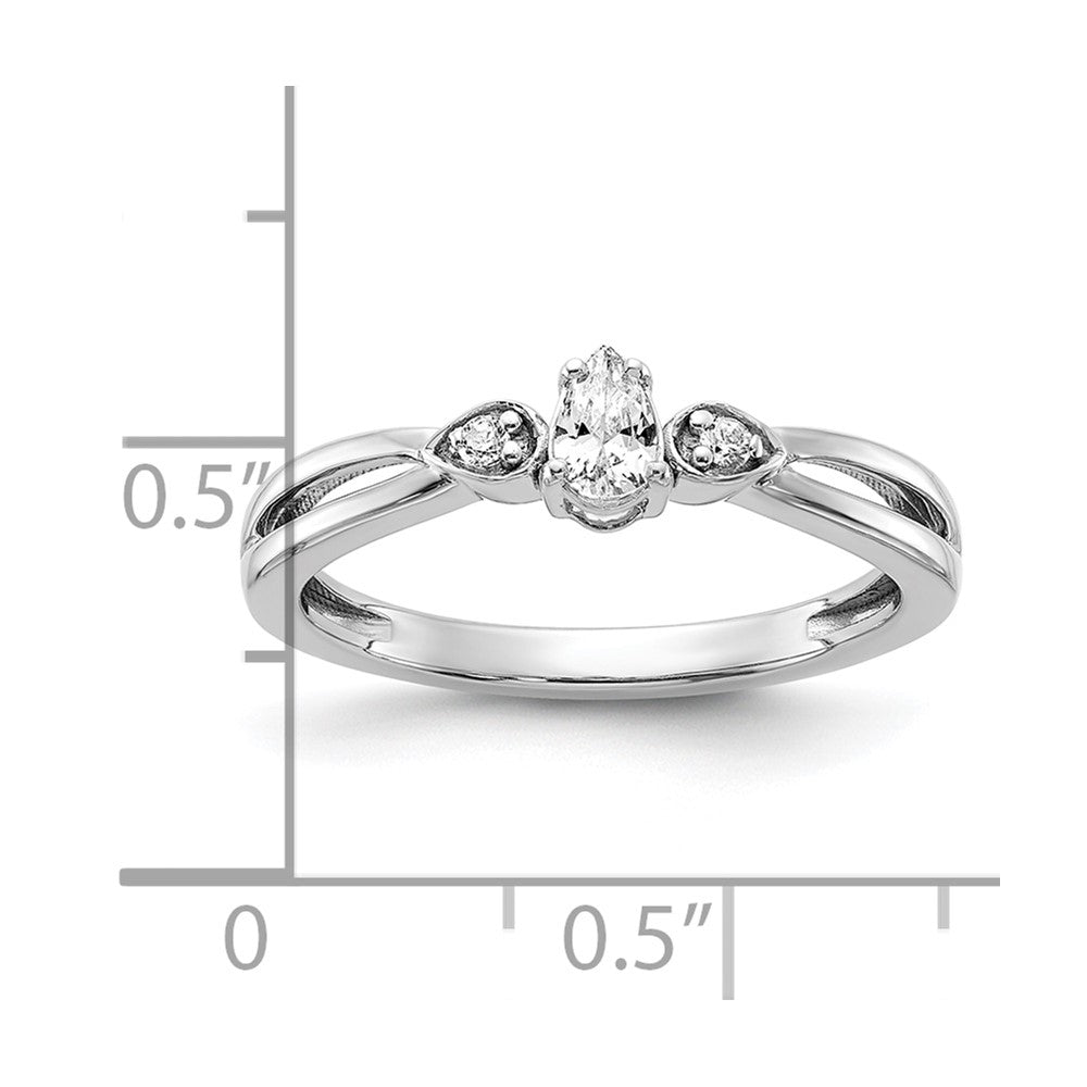 14K Weißgold Ring mit im Labor gezüchteten Diamanten VS/SI+ G+ „Promise“