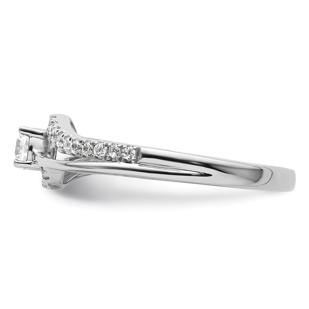 14K Weißgold Solitär-Verlobungsversprechen-Ring mit 0,33 ct. Labor-gezüchteten Diamanten VS/SI+ G+