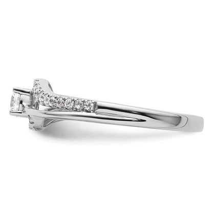 14K Weißgold Solitär-Verlobungsversprechen-Ring mit 0,33 ct. Labor-gezüchteten Diamanten VS/SI+ G+