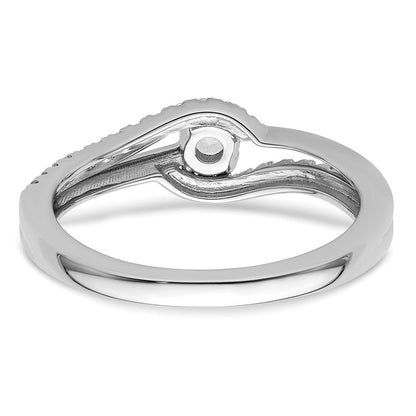 14K Weißgold Solitär-Verlobungsversprechen-Ring mit 0,33 ct. Labor-gezüchteten Diamanten VS/SI+ G+