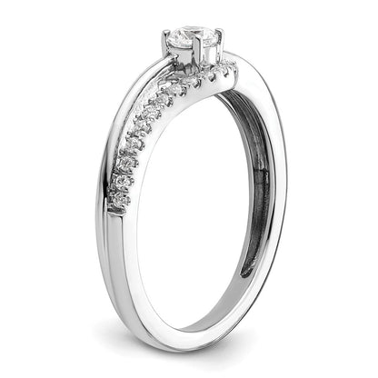 14K Weißgold Solitär-Verlobungsversprechen-Ring mit 0,33 ct. Labor-gezüchteten Diamanten VS/SI+ G+
