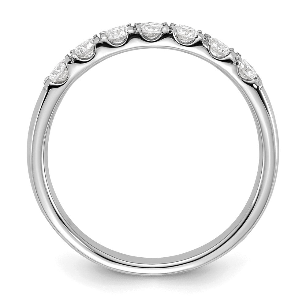 14K Weißgold Ring mit 0,5 ct. laborgezüchteten Diamanten VS/SI+ G+ Siebensteinring