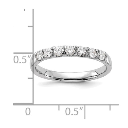 14K Weißgold Ring mit 0,5 ct. laborgezüchteten Diamanten VS/SI+ G+ Siebensteinring