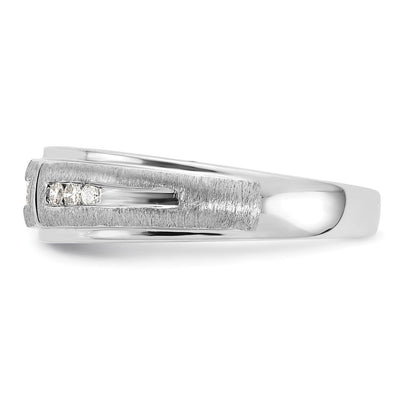 10K Weißgold Herrenring mit 0,2 ct. Laborgezüchteten Diamanten, VS/SI+ G+