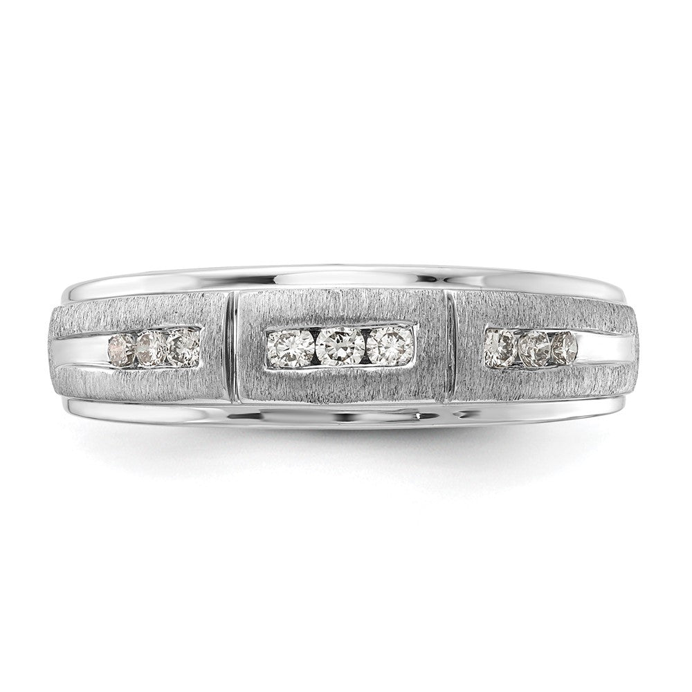 10K Weißgold Herrenring mit 0,2 ct. Laborgezüchteten Diamanten, VS/SI+ G+