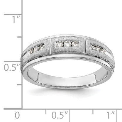 10K Weißgold Herrenring mit 0,2 ct. Laborgezüchteten Diamanten, VS/SI+ G+