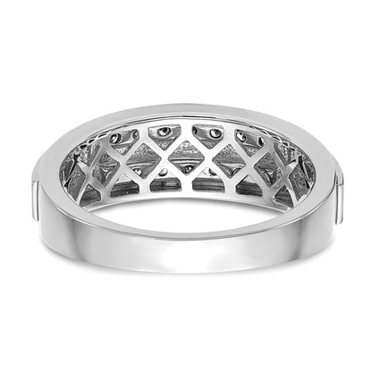 10K Weißgold Herrenring mit 0,2 ct. im Labor gezüchteten Diamanten VS/SI+ G+, komplett besetzt, doppelreihig
