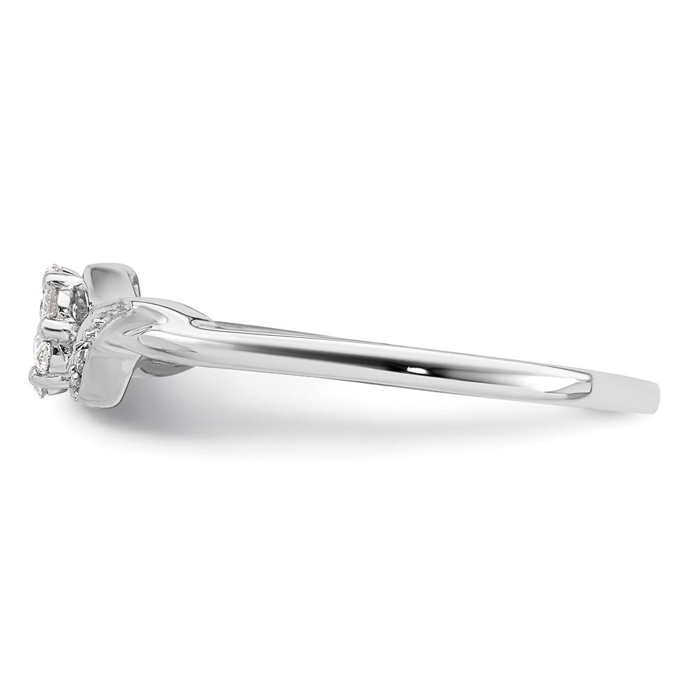 14K Weißgold Ring mit 0,125 ct. im Labor gezüchteten Diamanten, VS/SI+ G+, komplett besetzt, Fancy
