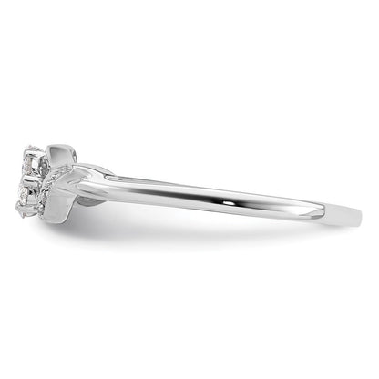 14K Weißgold Ring mit 0,125 ct. im Labor gezüchteten Diamanten, VS/SI+ G+, komplett besetzt, Fancy