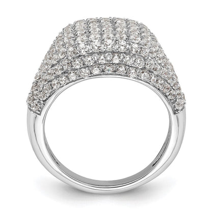 14K Weißgold Fashion-Ring mit 2,25 ct. Laborgezüchteten Diamanten VS/SI+ G+ im Cluster-Design