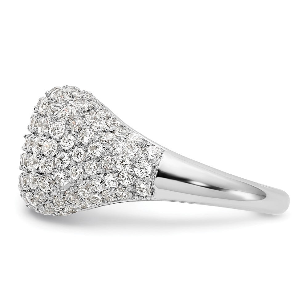 14K Weißgold Fashion-Ring mit 2,25 ct. Laborgezüchteten Diamanten VS/SI+ G+ im Cluster-Design