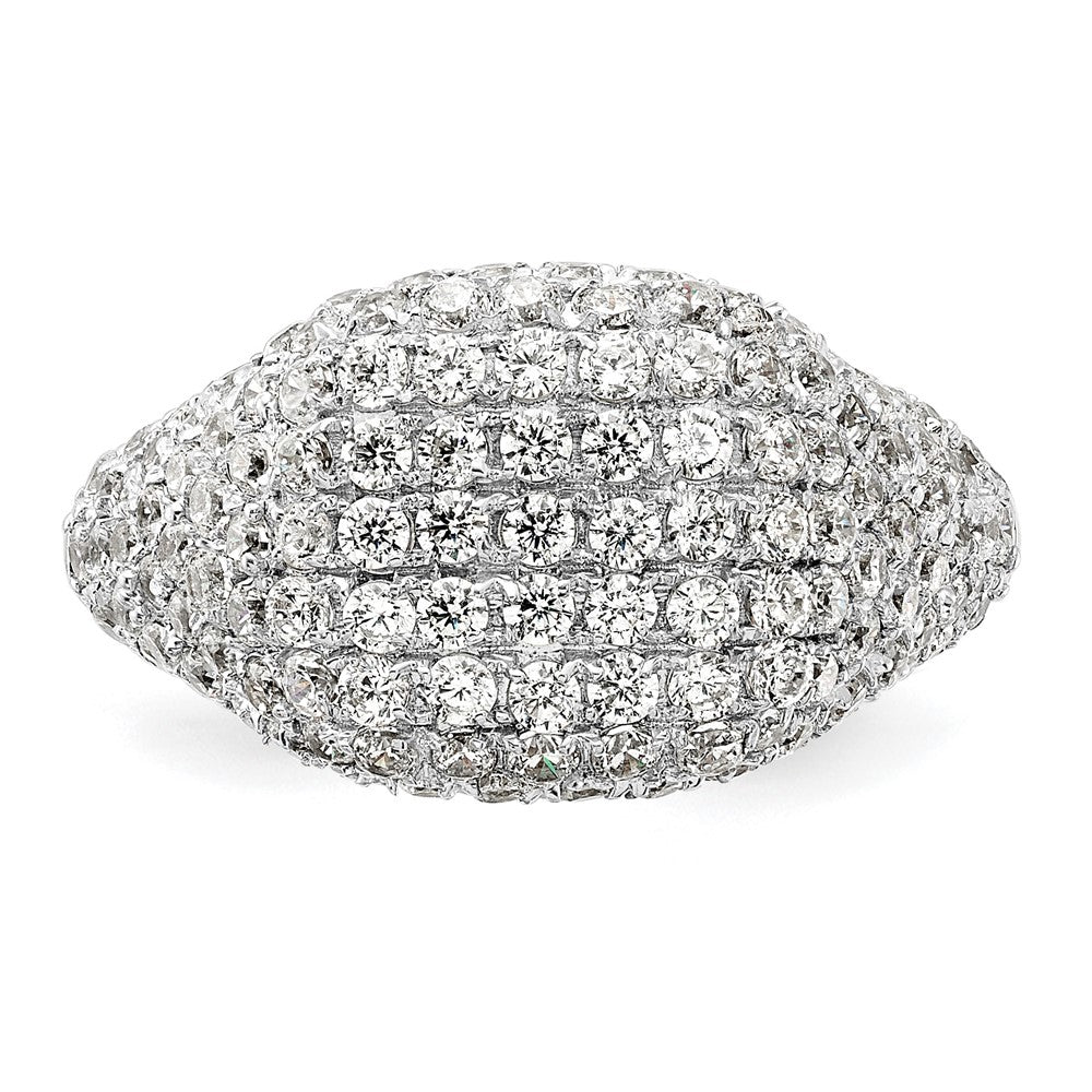 14K Weißgold Fashion-Ring mit 2,25 ct. Laborgezüchteten Diamanten VS/SI+ G+ im Cluster-Design