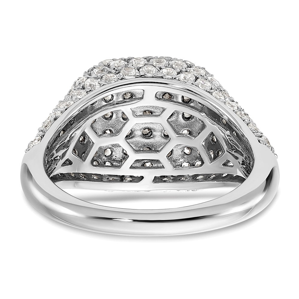 14K Weißgold Fashion-Ring mit 2,25 ct. Laborgezüchteten Diamanten VS/SI+ G+ im Cluster-Design
