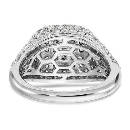 14K Weißgold Fashion-Ring mit 2,25 ct. Laborgezüchteten Diamanten VS/SI+ G+ im Cluster-Design