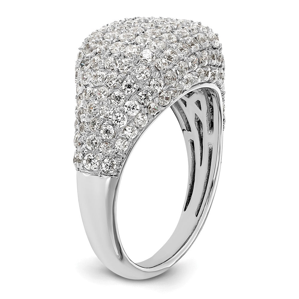 14K Weißgold Fashion-Ring mit 2,25 ct. Laborgezüchteten Diamanten VS/SI+ G+ im Cluster-Design
