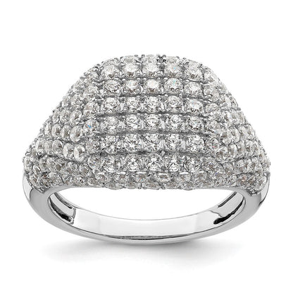 14K Weißgold Fashion-Ring mit 2,25 ct. Laborgezüchteten Diamanten VS/SI+ G+ im Cluster-Design