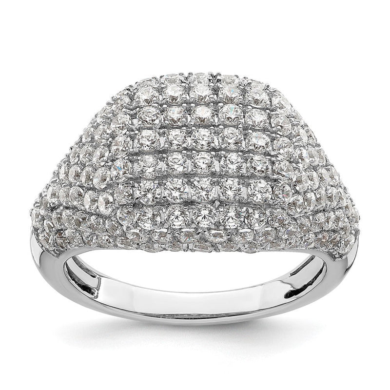 14K Weißgold Fashion-Ring mit 2,25 ct. Laborgezüchteten Diamanten VS/SI+ G+ im Cluster-Design