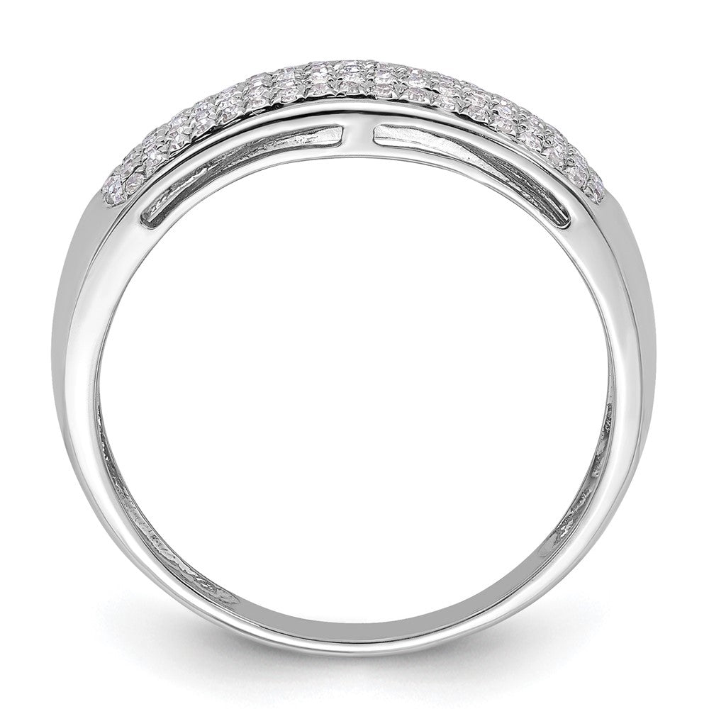 14K Weißgold Damen-Ring mit 0,25 ct. Diamant aus dem Labor, VS/SI+ G+
