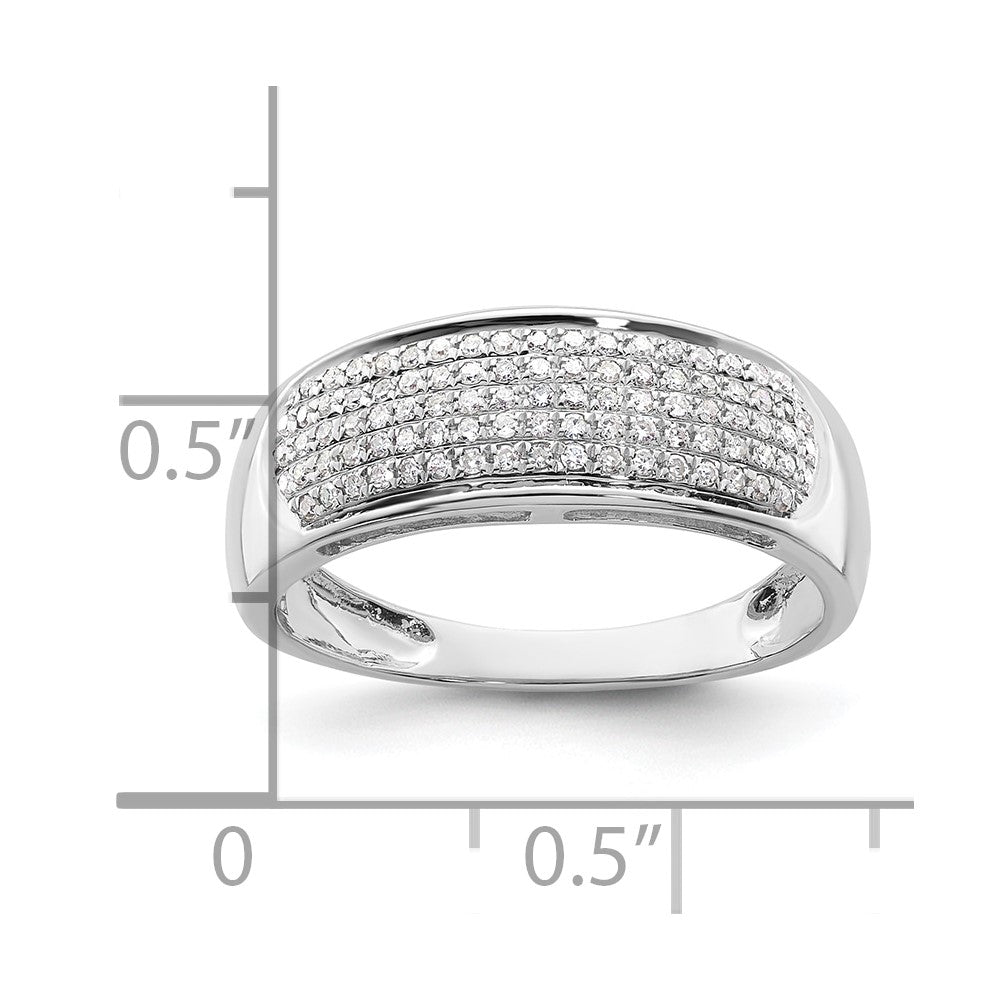 14K Weißgold Damen-Ring mit 0,25 ct. Diamant aus dem Labor, VS/SI+ G+
