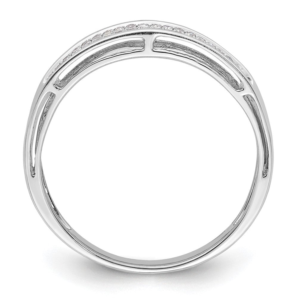 14K Weißgold Damen-Ring mit 0,2 ct. Laborgezüchtetem Diamant, VS/SI+ G+